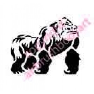 0263 silverback gorilla reusable stencil